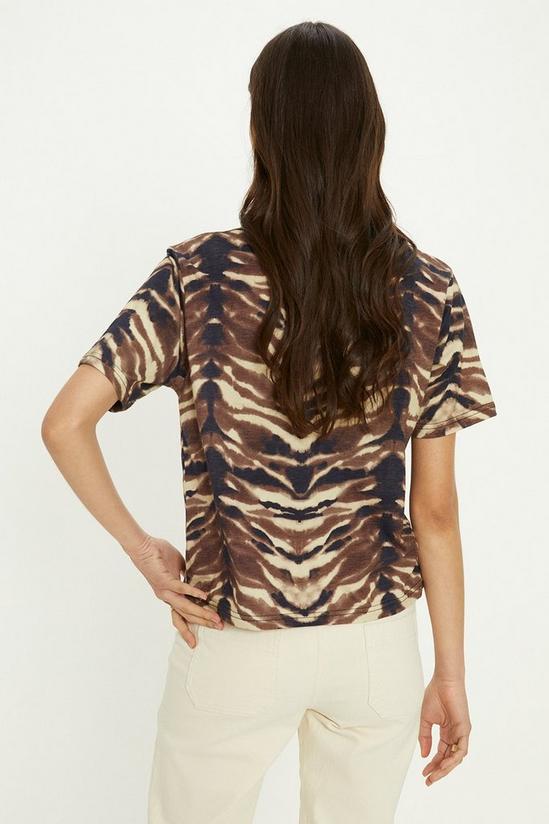 Oasis Zebra Boxy Crop Cotton T-Shirt 3