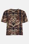 Oasis Zebra Boxy Crop Cotton T-Shirt thumbnail 4