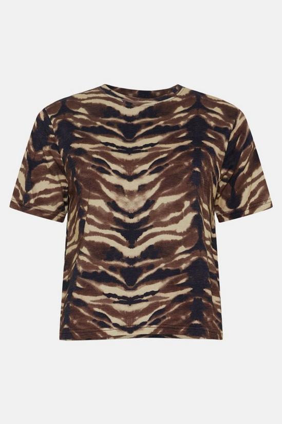 Oasis Zebra Boxy Crop Cotton T-Shirt 4