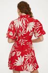 Oasis Linen Look Floral Print Puff Sleeve Shirt Dress thumbnail 3
