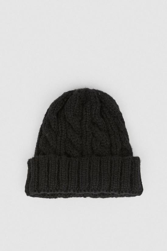 Oasis Cable Knitted Beanie Hat 1