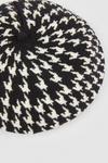 Oasis Houndstooth Knitted Beret thumbnail 2