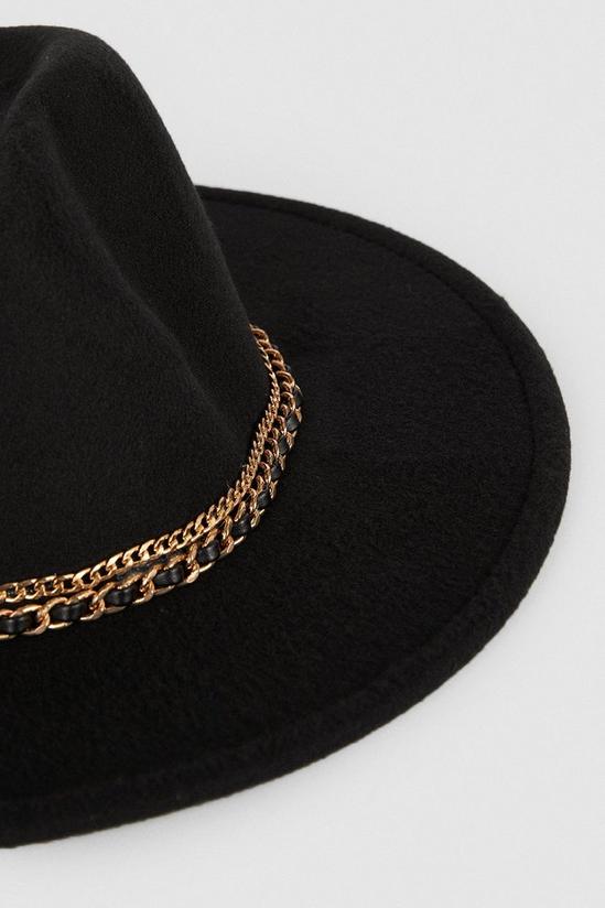 Oasis Double Chain Detail Fedora 2