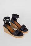 Oasis Leather Espadrille Wedges thumbnail 3