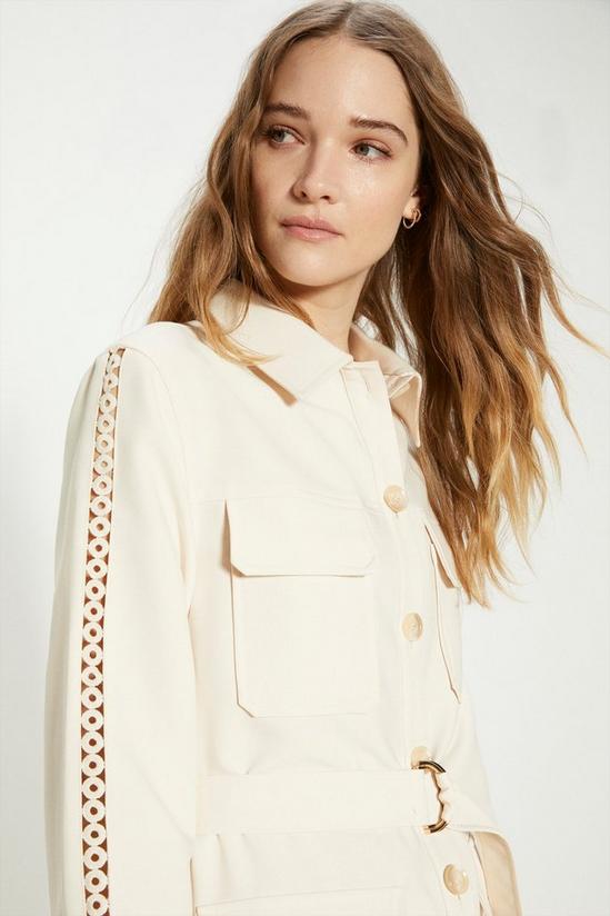 Oasis Belted Trim Detail Button Through Shacket 2