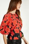 Oasis Rose Placement Puff Sleeve Top thumbnail 1