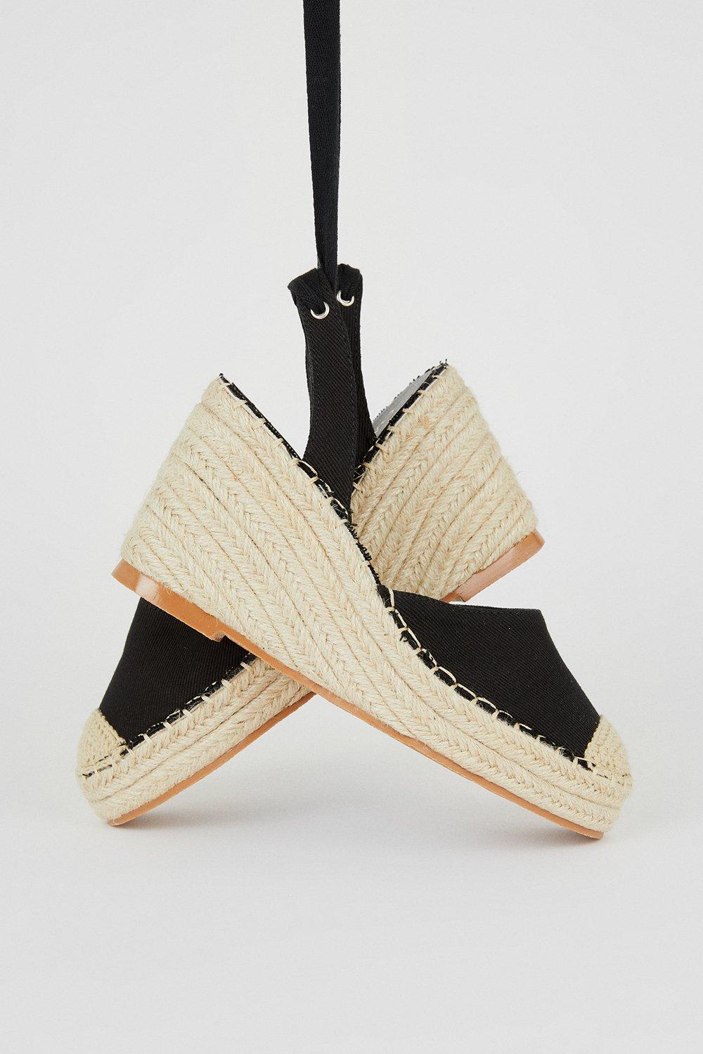 Aurum White Lace-Up Espadrille Wedge Sandals