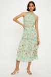 Oasis Soft Floral Lace Halter Neck Tiered Midi Dress thumbnail 2