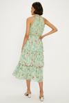 Oasis Soft Floral Lace Halter Neck Tiered Midi Dress thumbnail 3