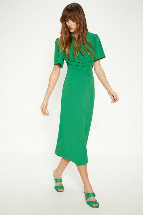 Oasis Ruched Front Jersey Crepe Midi Dress 1