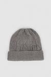Oasis Ribbed Zigzag Cable Knitted Beanie Hat thumbnail 1