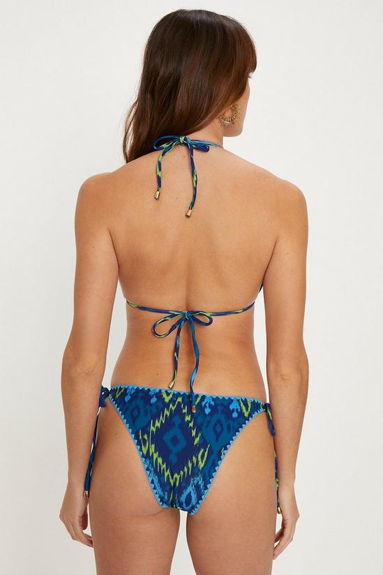 Oasis Aztec Shiny Tie Side Bikini Bottom 3