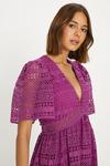 Oasis Premium Geo Lace Angel Sleeve V Neck Maxi Dress thumbnail 2