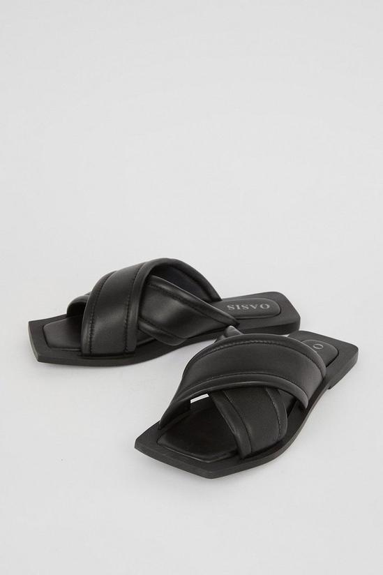 Oasis Leather Padded Cross Over Sandal 3