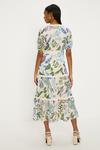 Oasis Lace Trim Dobby Chiffon Floral Print Midi Dress thumbnail 3