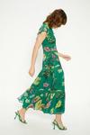 Oasis Petite Lace Trim High Neck Chiffon Floral Midi Dress thumbnail 1