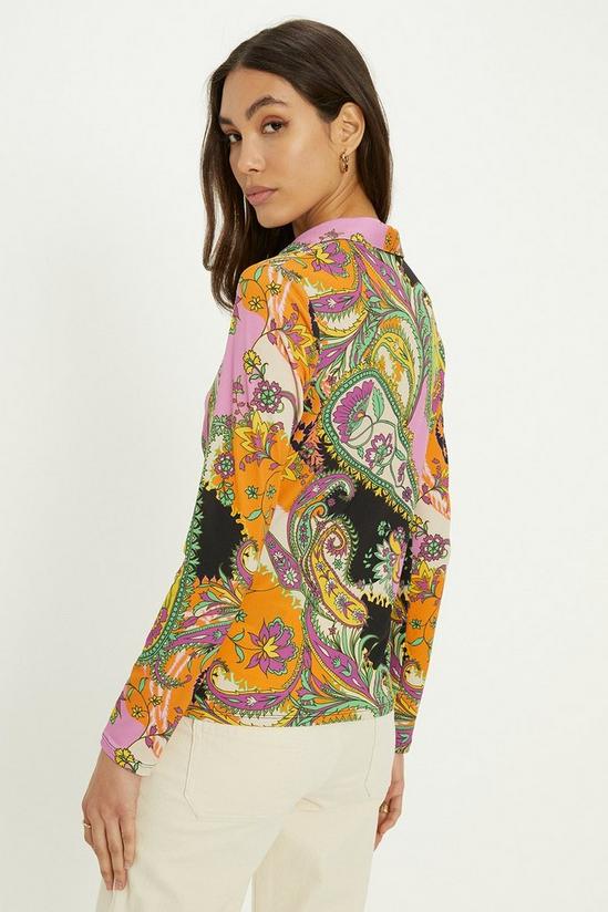 Oasis Paisley Ruched Front Shirt 3