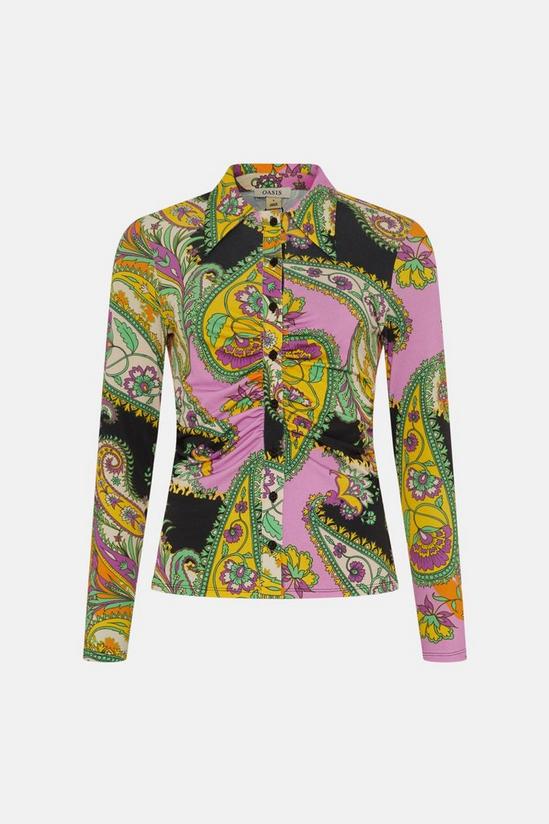 Oasis Paisley Ruched Front Shirt 4