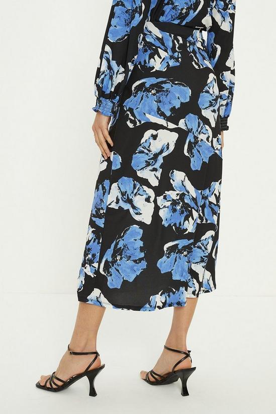 Oasis Floral Printed Seam Detail Midi Skirt 3