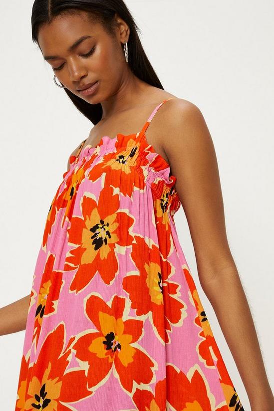Oasis Bright Floral Frill Crinkle Midi Dress 2