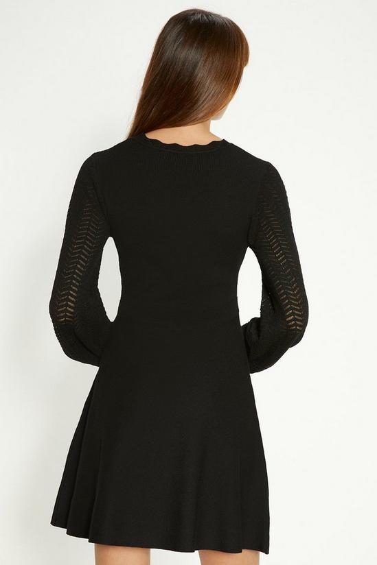 Oasis Corset Detail Pointelle Knitted Mini Dress 3