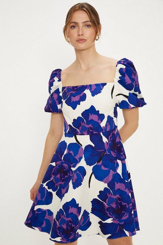 Oasis Petite Short Sleeve Bardot Mini Dress 1