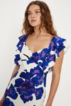 Oasis Ruffle Detail Floral Crepe Midi Dress thumbnail 2