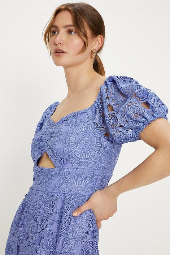 Oasis Premium Floral Lace Cut Out Midi Dress 2