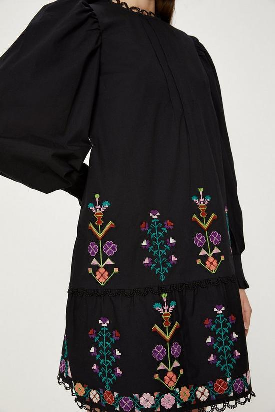 Oasis Cotton Poplin Embroidered Dress 2