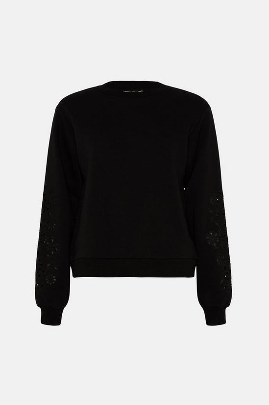 Oasis Embroidered Broderie Sleeve Sweatshirt 4