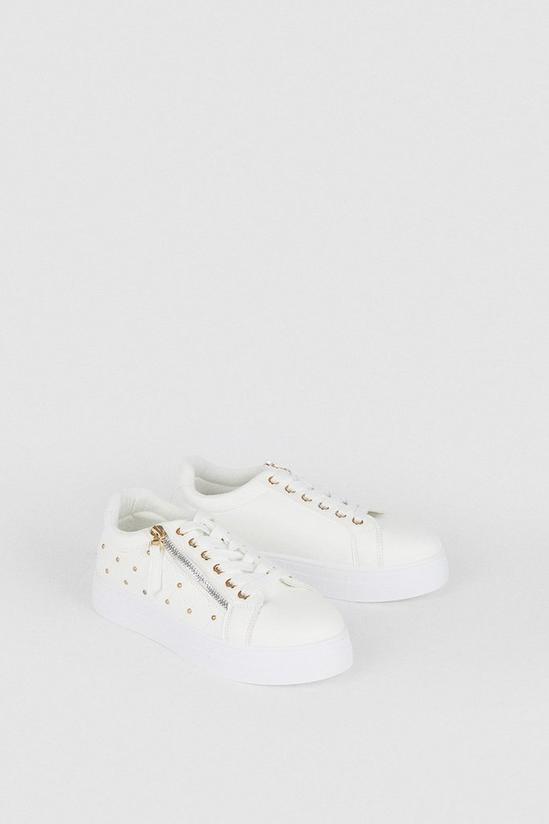 Oasis Studded Side Zip Trainers 3