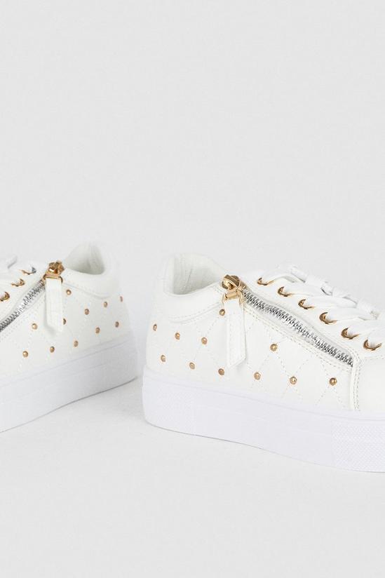 Oasis Studded Side Zip Trainers 4