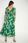 Oasis Petite Swirly Floral Metallic Button Maxi Dress thumbnail 3