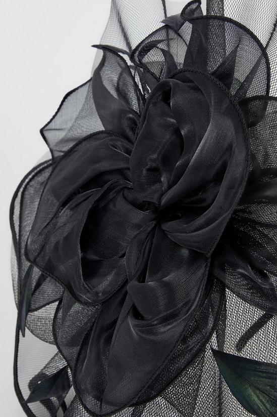 Oasis Large Flower And Feather Fascinator 2