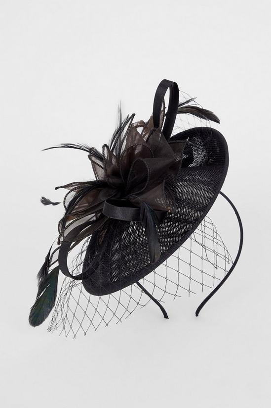 Oasis Flower And Feather Disk Fascinator 1