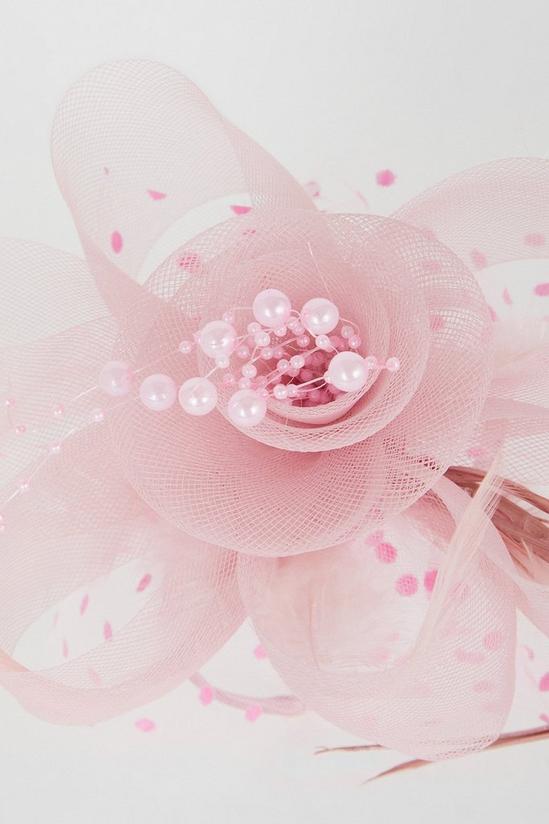 Oasis Feather And Pearl Organza Fascinator 2