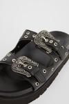 Oasis Leather Western Studded Flatform Sandal thumbnail 4