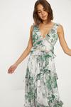 Oasis Asymmetric Ruffle Lace Vintage Floral Midi Dress thumbnail 1