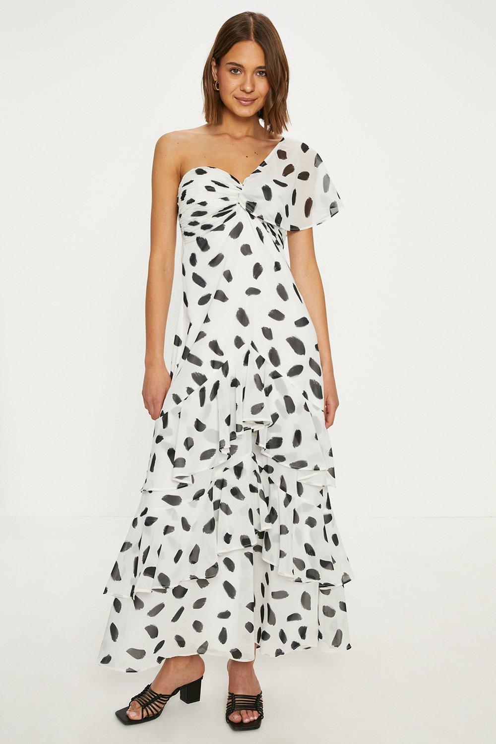 Oasis spot cheap patched midi dress