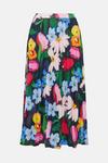 Oasis Slinky Jersey Floral Pleated Midi Skirt thumbnail 4
