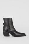 Oasis Real Leather Whipstitch Detail Western Ankle Boot thumbnail 2
