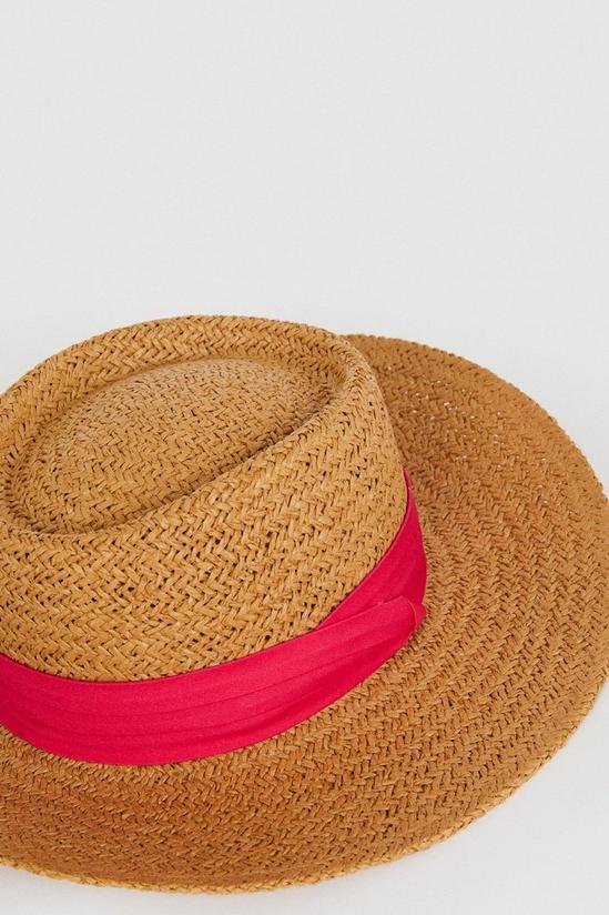 Oasis Fedora Contrast Band Straw Hat 2