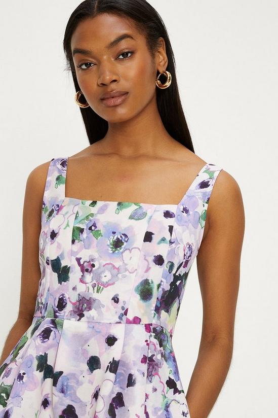Oasis Ombre Floral Printed Ottoman Twill Midi Dress 2