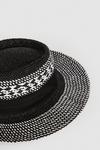Oasis Woven Detail Contrast Band Fedora Straw Hat thumbnail 2
