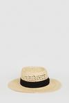 Oasis Contrast Band Fedora Straw Hat thumbnail 1