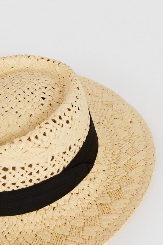 Oasis Contrast Band Fedora Straw Hat 2