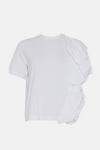Oasis Poplin Ruffle Cotton Boxy T-shirt thumbnail 4