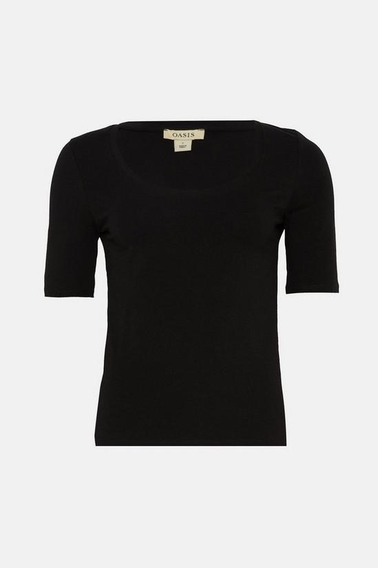 Oasis Essential Cotton Scoop Neck Short Sleeved T-shirt 4