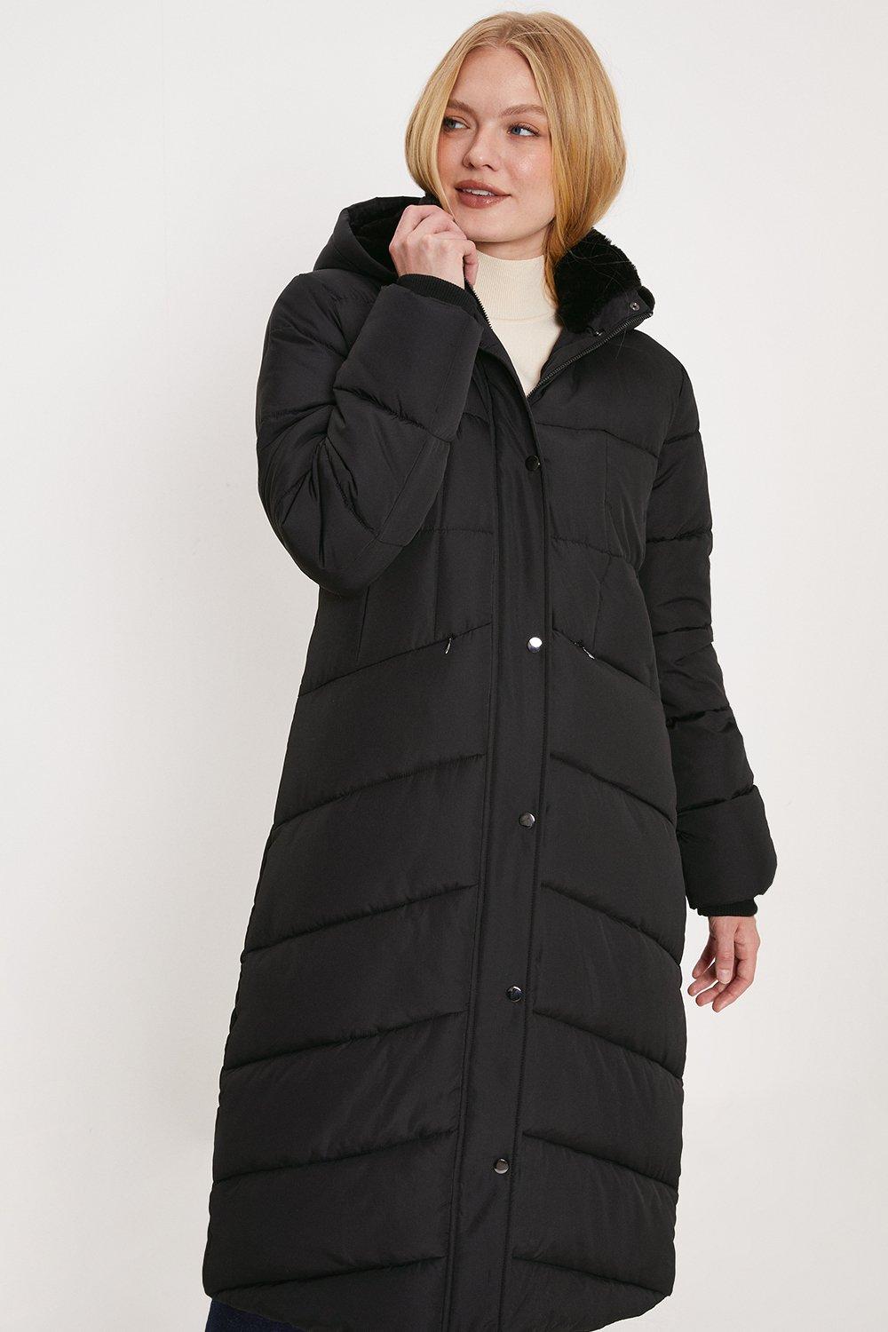 Oasis yarmouth long padded coat sale