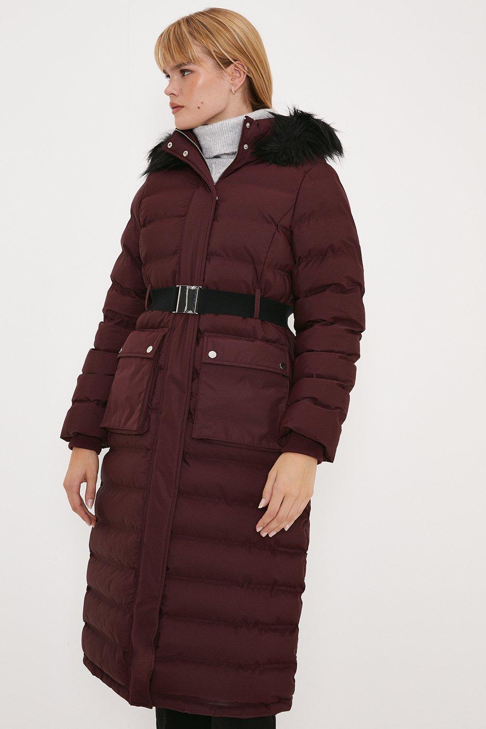 Oasis yarmouth long padded coat best sale